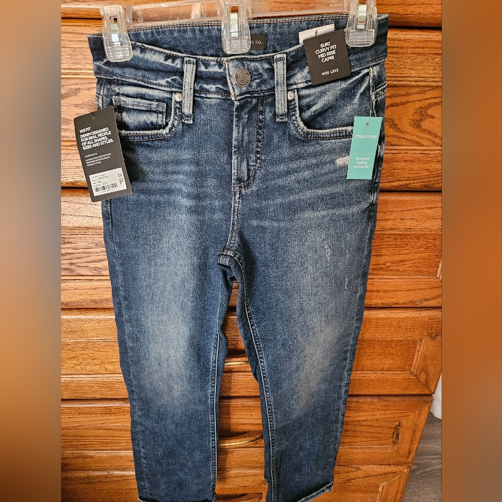 Maurice Suki Curvy Fit Capri Jeans, W 25